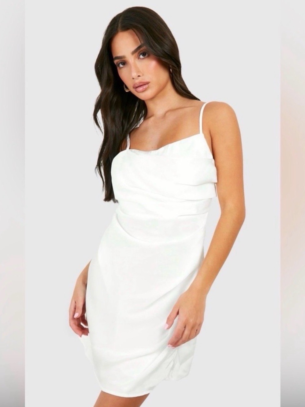 She + Sky White Ruched Bodycon Dress | NWT | Size Small